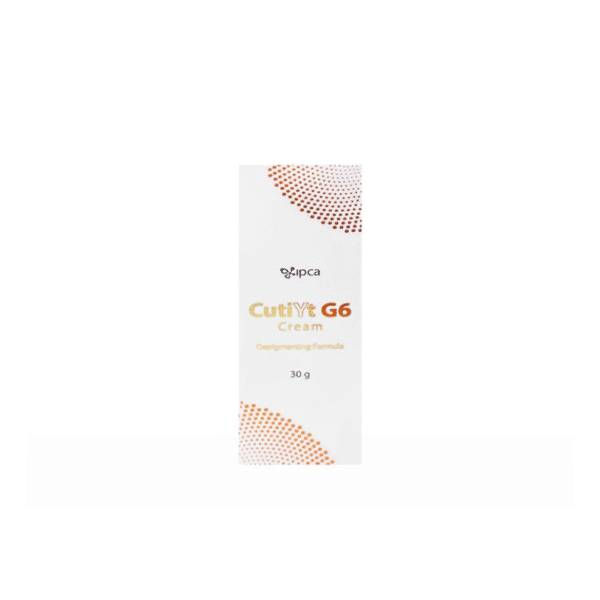 Front packaging of CutiYt G6 Cream with depigmenting formula label