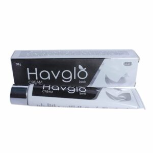 Front view of Havglo Tablets box displaying key ingredients and branding.
