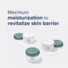 Moiz MM skin barrier cream jars with rich texture highlighting deep moisturization benefits