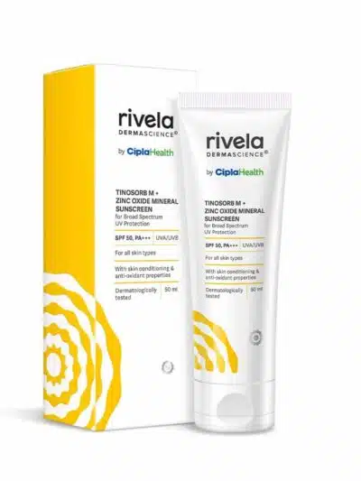 Cipla SPF 50 PA+++ Mineral Sunscreen Lotion tube and box