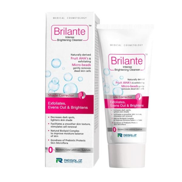 Brilante Brightening Cleanser for Glowing Skin Brilante Intense Brightening Cleanser with Fruit AHA face wash for glowing and radiant skin
