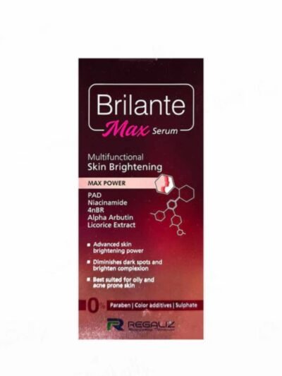Brilante Max serum for skin brightening with niacinamide, alpha arbutin, and licorice extract for reducing dark spots