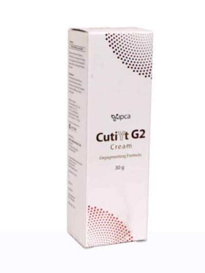 CutiYt G2 cream packaging box showing depigmenting cream for melasma and uneven skin tone treatment