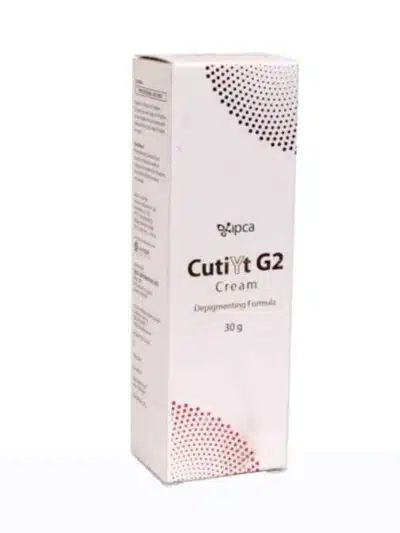 CutiYt G2 cream packaging box showing depigmenting cream for melasma and uneven skin tone treatment