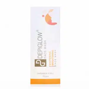 Depiglow face wash 70g for skin whitening, brightening, and gentle cleansing with paraben free formula