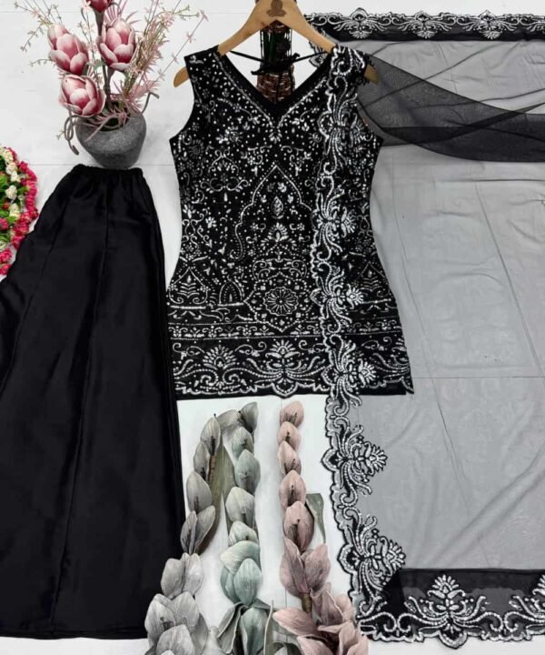 Luxury Black Pakistani Suit for Weddings