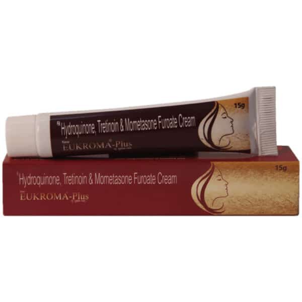 Eukroma Plus Cream 15gm with Hydroquinone, Tretinoin and Mometasone for dark spots and stubborn pigmentation